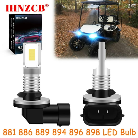IHNZCB for Cart Ezgo Ez-Go Freedom Txt Shuttle Rxv Tractor / Lawn Mower LED Headlights Bulb 881 886 889 894 896 898 Ice Blue,Y05