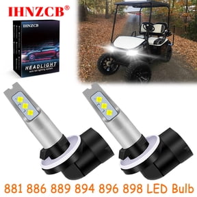 IHNZCB for Cart Ezgo Ez-Go Freedom Txt Shuttle Rxv Tractor / Lawn Mower LED Headlights Bulb High Low Beam 881 889 White,Y04