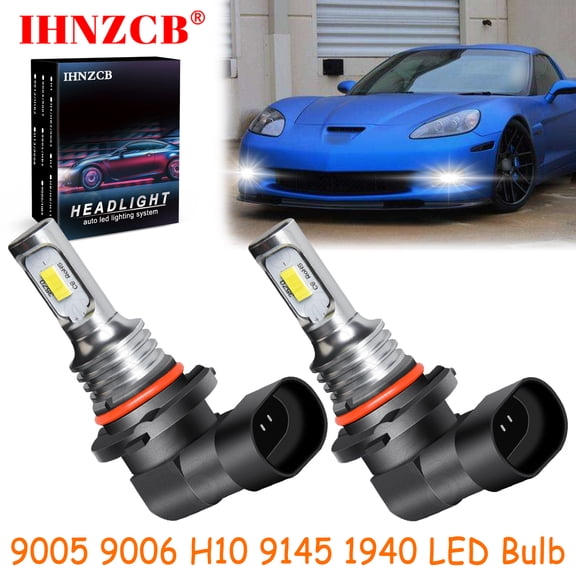 IHNZCB for Corvette C6 2005-2013 White LED Fog Light Bulb,9005 HB3 9006 HB4 9145 9140,YHB,Y10