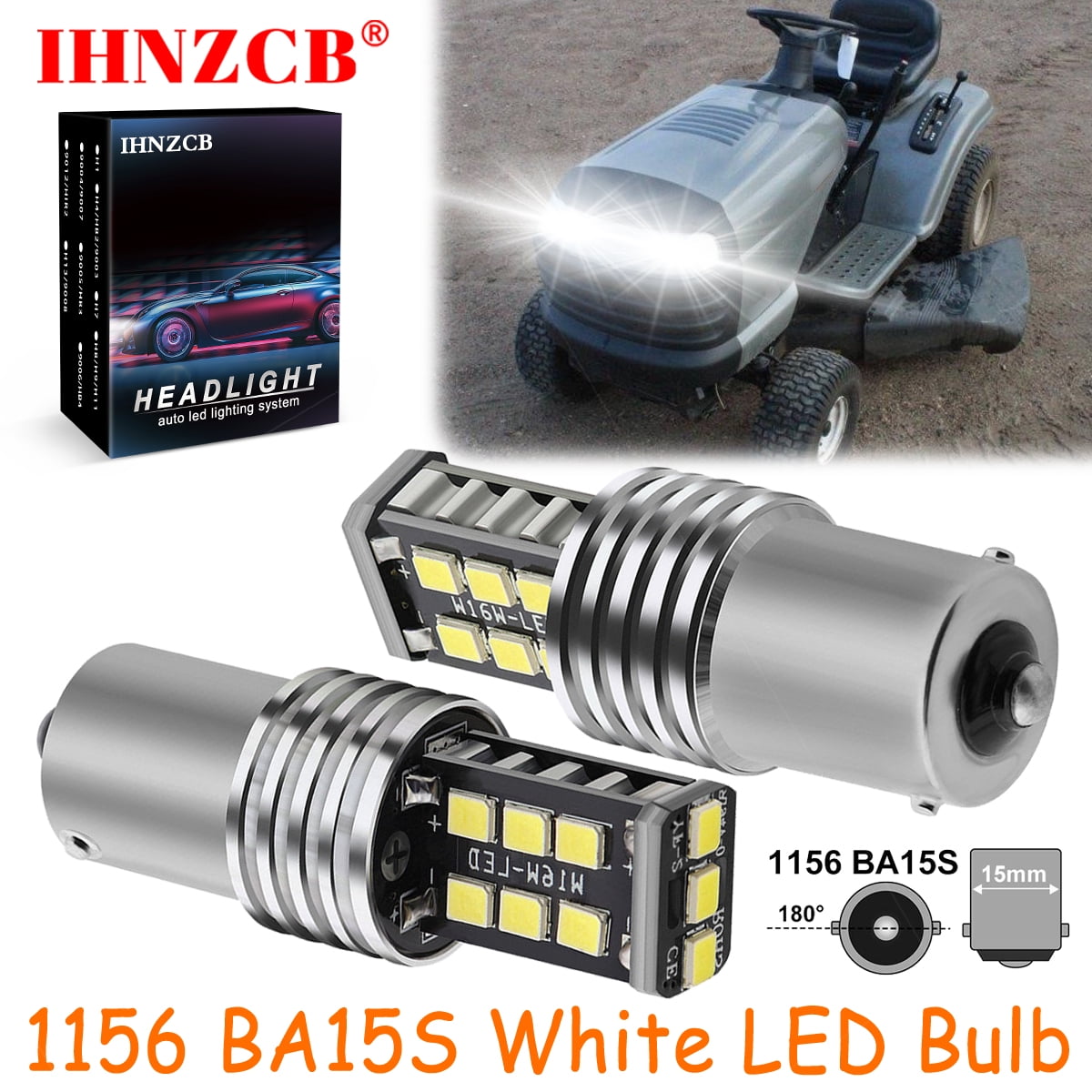 IHNZCB Super Bright LED Bulbs for Garden Tractor Craftsman Lt 2000 Lt1000 Lt11 2x Light Bulbs Walmart