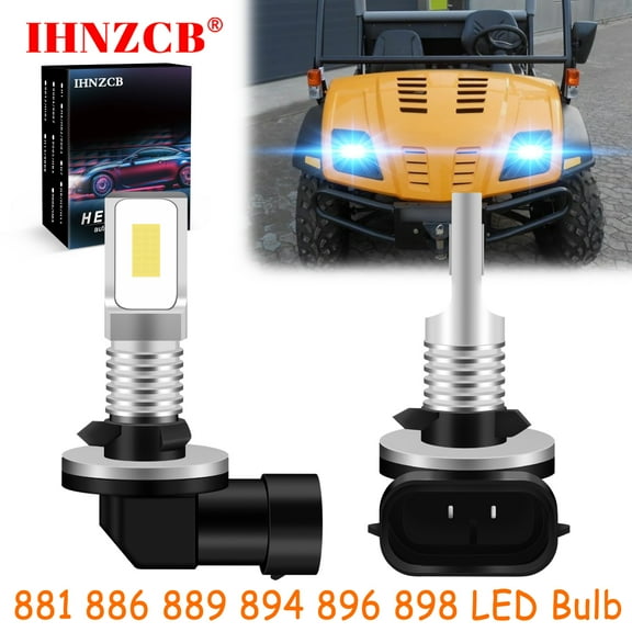 IHNZCB for Cub Cadet 485 48g Utility Vehicle Utv 925-3161a 7252 Tractor Tractor / Lawn Mower LED Headlights Bulb 881 886 889 894 896 898 Ice Blue,Y09