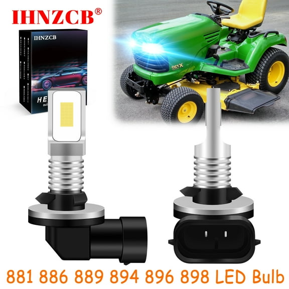 IHNZCB for Deere X700-Series,X700 X720 X740 Am118013 Tractor / Lawn Mower LED Headlights Bulb 881 886 889 894 896 898 Ice Blue,Y26