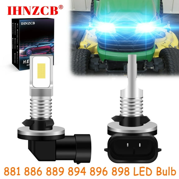 IHNZCB for Deere X724 X728 X729 X744 X748 R136239 Am118013 Tractor / Lawn Mower LED Headlights Bulb 881 886 889 894 896 898 Ice Blue,Y27
