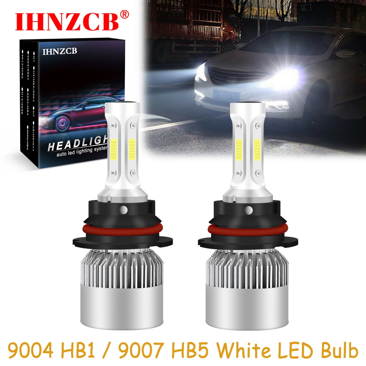 IHNZCB for Dodge Grand Caravan 1996-2007 Led Headlights Bulbs High Low Beam,9004 Hb1 9007 Hb5,White,Y11