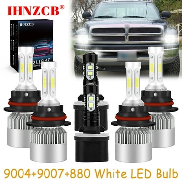 Super Bright 9004 LED Headlight Bulbs For Dodge RAM 1994-2001 1500 2500 3500 – 6000K White