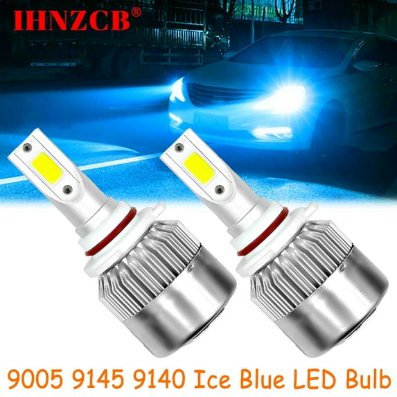 IHNZCB for Ford Mustang Gt 2005-2012 LED Fog Light Bulb,H10 9145,Ice Blue,C6,Y17