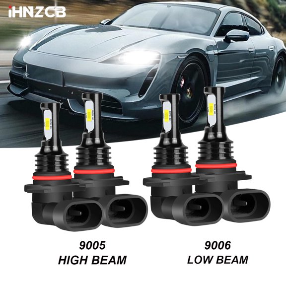 IHNZCB for Honda Crx 1988-1991 White Led Headlights Bulb High Low Beam,9005+9006,HKB,Y28