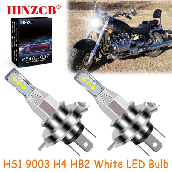 IHNZCB for Honda GL1500C/CD Valkyrie 1997-2003 2X HS1 9003 H4 HB2 LED Headlights Bulb 55W White LXB,Motorcycle Light,Y35