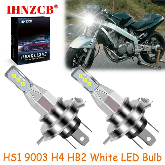 IHNZCB for Honda Hawk GT 650 NT650 1988-1991 2X HS1 9003 H4 HB2 LED Headlights Bulb 55W White LXB,Motorcycle Light,Y41