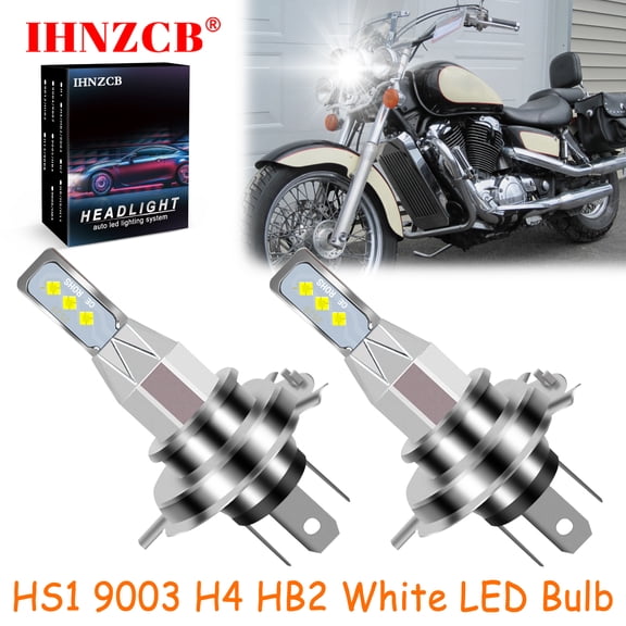 IHNZCB for Honda Shadow ACE 1100 VT1100C2 VT1100T Tour 2X HS1 9003 H4 HB2 LED Headlights Bulb 55W White LXB,Motorcycle Light,Y57