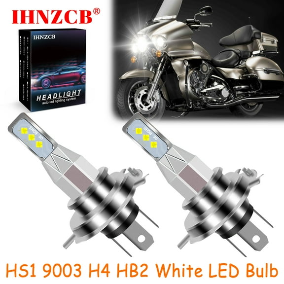 IHNZCB for Kawasaki Vulcan VN1700 VN2000 2X HS1 9003 H4 HB2 LED Headlights Bulb 55W White LXB,Motorcycle Light,Y87