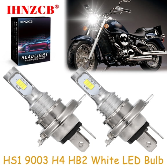 IHNZCB for Kawasaki Vulcan VN800 VN900 VN1500 - 2X HS1 9003 H4 HB2 LED Headlights Bulb 50W White YTB,Motorcycle Light,Y72