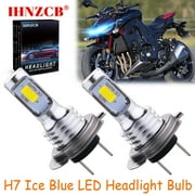 IHNZCB for Kawasaki Z1000 2003-2013 for Kawasaki Z750S Z800 Z900 2X H7 LED Headlights Bulb 55W Ice Blue YTL,Motorcycle Light,Y26