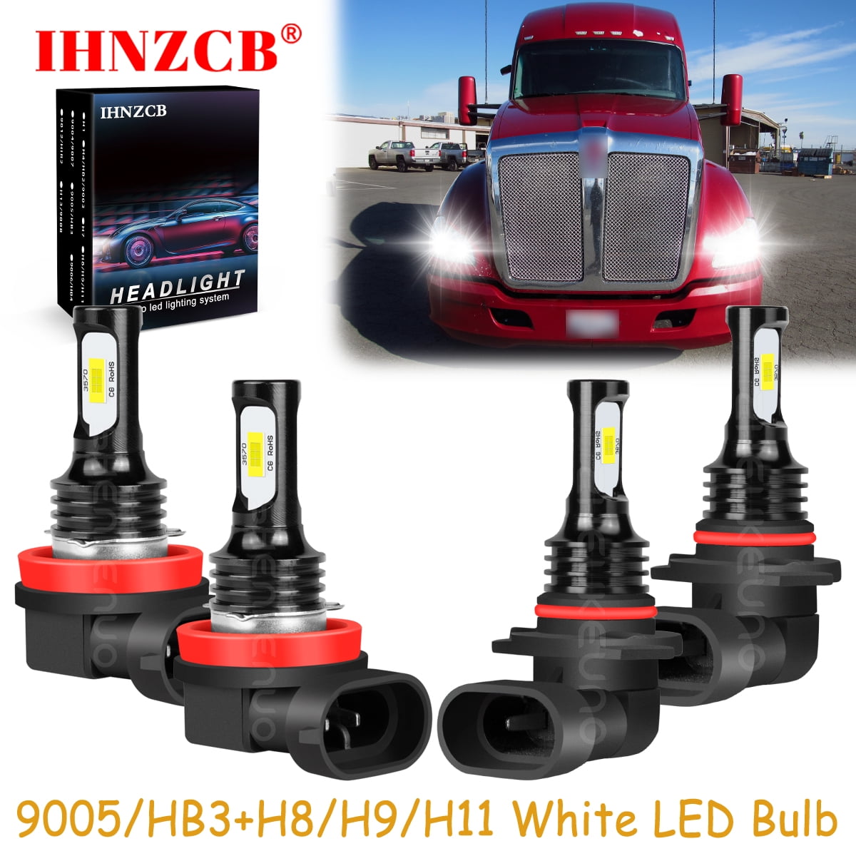 H11 LED Kit Conversion Bulb Low Beam Light System 6000K for Kenworth H11 LED Kit Conversion Bulb Low Beam Light System 6000K for Kenworth