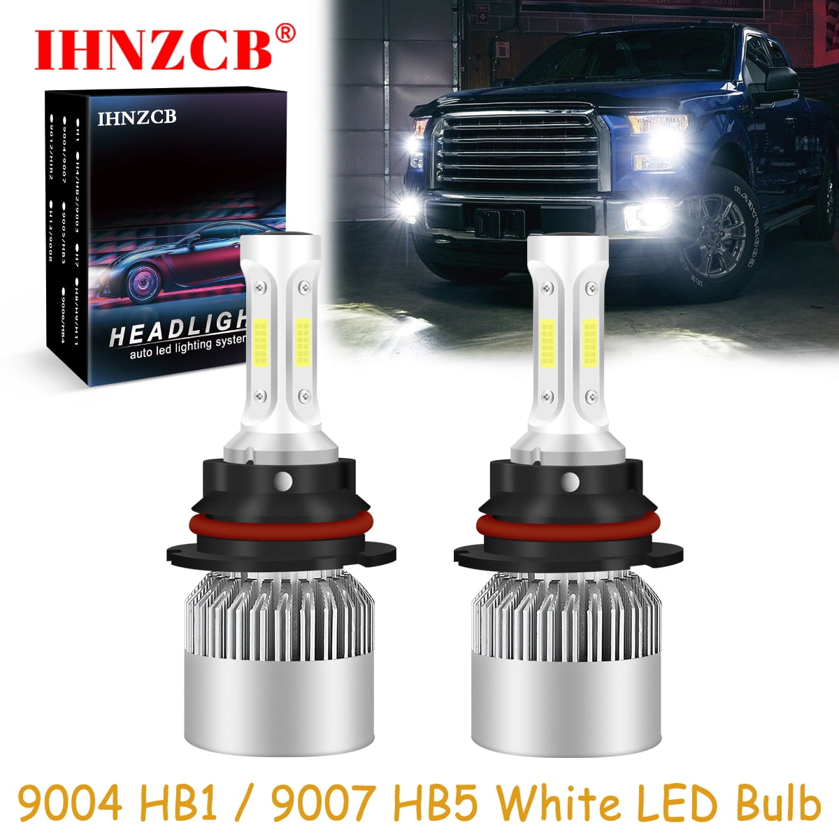 IHNZCB for Mazda B2300 B3000 B4000 1994-2008 Led Headlights Bulbs High Low Beam,9004 Hb1 9007 Hb5,White,Y04
