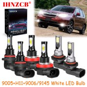 IHNZCB for Subaru Forester 2009-2013 White Led Headlights Bulb High Low Beam Fog Light,9005+H11+9006,HKB,Y02