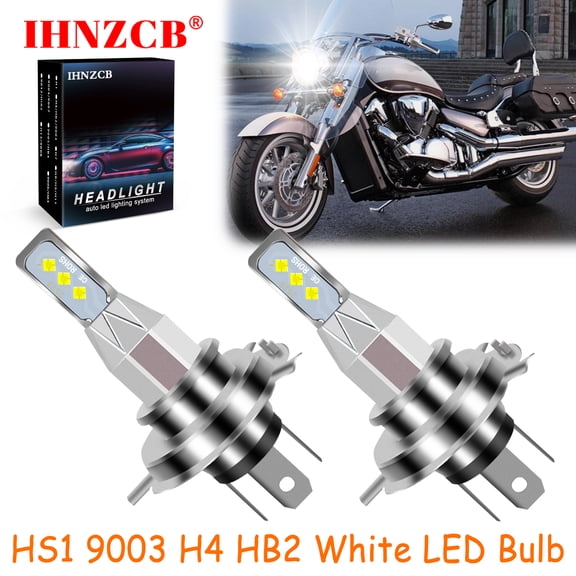 IHNZCB for Suzuki Boulevard C109R M109RZ Limited 2X HS1 9003 H4 HB2 LED Headlights Bulb 55W White LXB,Motorcycle Light,Y95