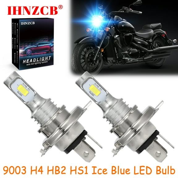 IHNZCB for Suzuki Boulevard C50 C90 C109R - 2X HS1 9003 H4 HB2 LED Headlights Bulb 55W Ice Blue YTL,Motorcycle Light,Y70