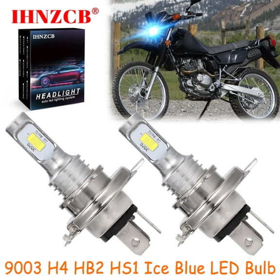 IHNZCB for Suzuki DR200S DR200SE DR250/SE DRZ400 DR650S DR650SE - 2X HS1 9003 H4 HB2 LED Headlights Bulb 55W Ice Blue YTL,Motorcycle Light,Y74