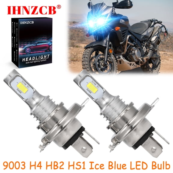 IHNZCB for Suzuki Vstrom DL650 DL1000 - 2X HS1 9003 H4 HB2 LED Headlights Bulb 55W Ice Blue YTL,Motorcycle Light,Y85