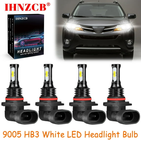 IHNZCB for Toyota RAV4 2013-2015 White Led Headlights Bulb High Low Beam,9005 HB3,HKB,Y02