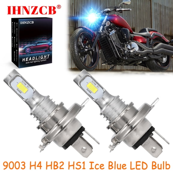 IHNZCB for Yamaha Stryker XVS13 2011-2017 - 2X HS1 9003 H4 HB2 LED Headlights Bulb 55W Ice Blue YTL,Motorcycle Light,Y102