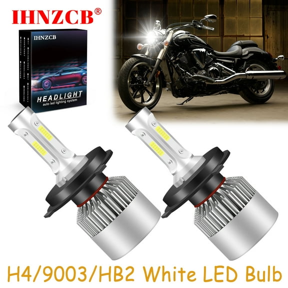 IHNZCB for Yamaha V-Star 950 1100 1300 Classic Stryker Silverado Led Headlights Bulbs,H4 9003,S2,Y10
