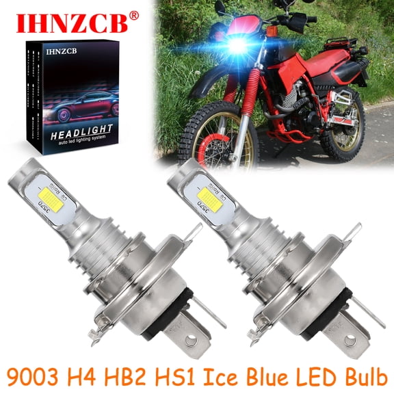 IHNZCB for Yamaha XT225 XT250 XT600 - 2X HS1 9003 H4 HB2 LED Headlights Bulb 55W Ice Blue YTL,Motorcycle Light,Y113