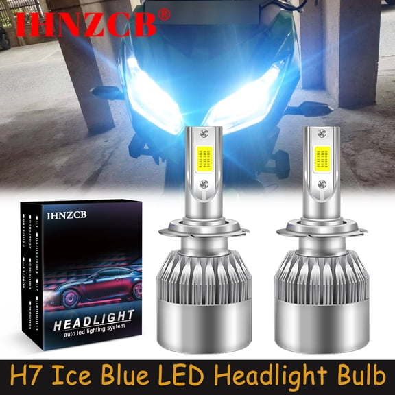 IHNZCB for Yamaha YZF R6 2003-2014 YZF R6S 2006-2009 Ice Blue H7 LED Headlight Bulb