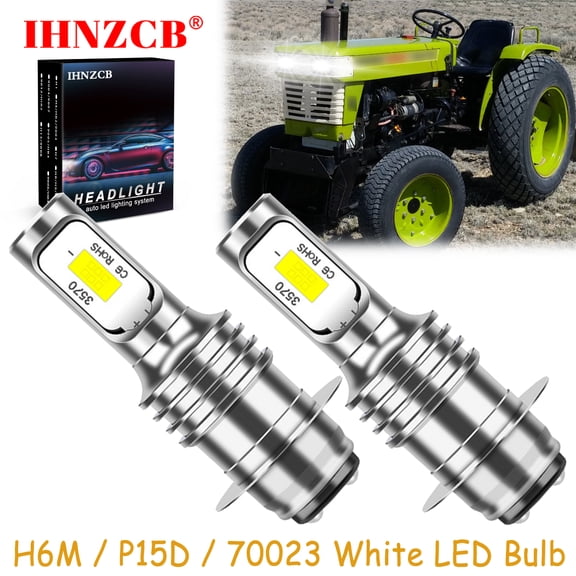 IHNZCB for Yanmar Ym240 330 1500 1700 194155-55810 Tractor Super Bright Led Headlights Bulb,H6m P15d 70023,C67
