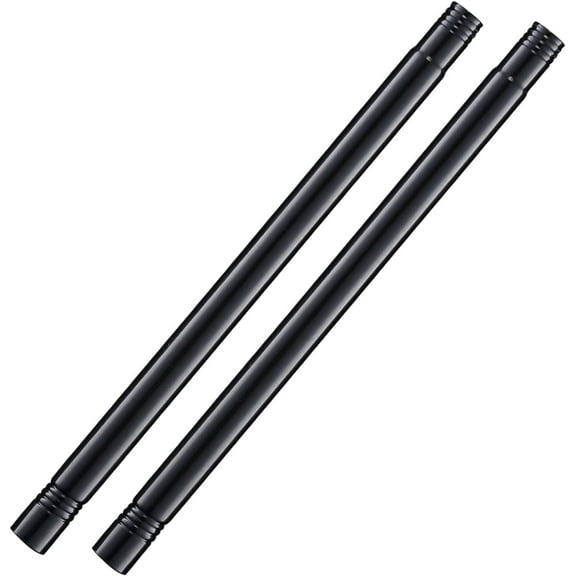 IHOMEPARK 16in Black Metal Universal Stainless Steel Extension Pole for 1 Inch Diameter Flag Pole Kit (2 Pack)