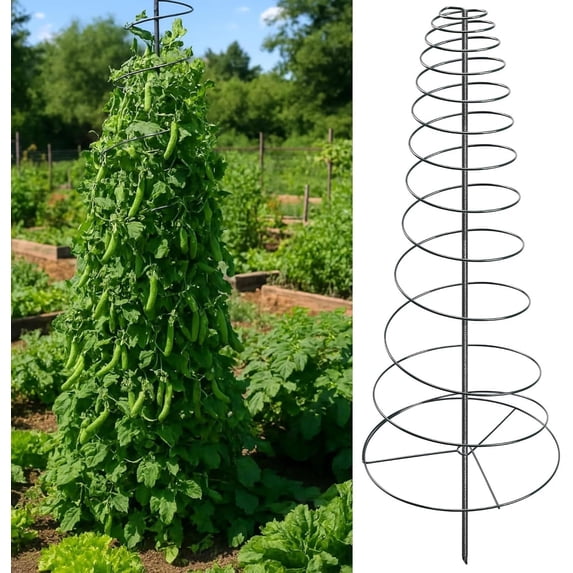 IHOMEPARK 73" Tall Garden Trellis for Climbing Plants Outdoor, 1 Pack Support Metal Plant Trellis for Potted Plants Light Vegetables Flowers