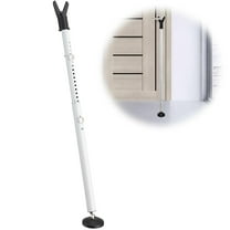 IHOMEPARK Door Security Bar, 1 1/8 inch Heavy Duty Bar Doorstopper Security Barricade Inside, 35-41.7" Adjustbale（White,1pc.）