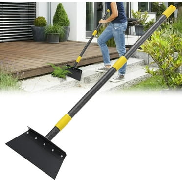 IHOMEPARK Garden Cleaning Shovel, 76" Multifunctional Flat Shovel for Digging, Weeding,Scraping, Ice Remove (2 Blades)