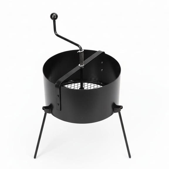 IHOMEPARK Rotary Soil Sifter for Gardening Potting Mix, Sand Dry Compost Dirt Rocks Sifter, 12" Sifting Filter with 1/3" Mesh Screen