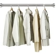 thumbnail image 1 of IHOMEPARK Silver Adjustable Closet Rods for Hanging Clothes, 14 to 50" Closet Hanging Rod Closet Pole, 1 of 6