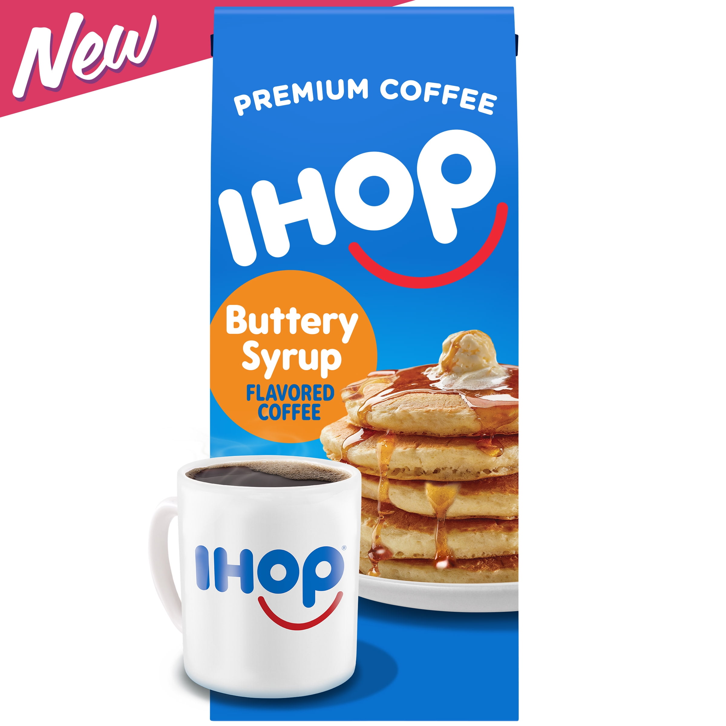 IHOP Buttery Syrup Flavored Ground Coffee, 11 oz Bag