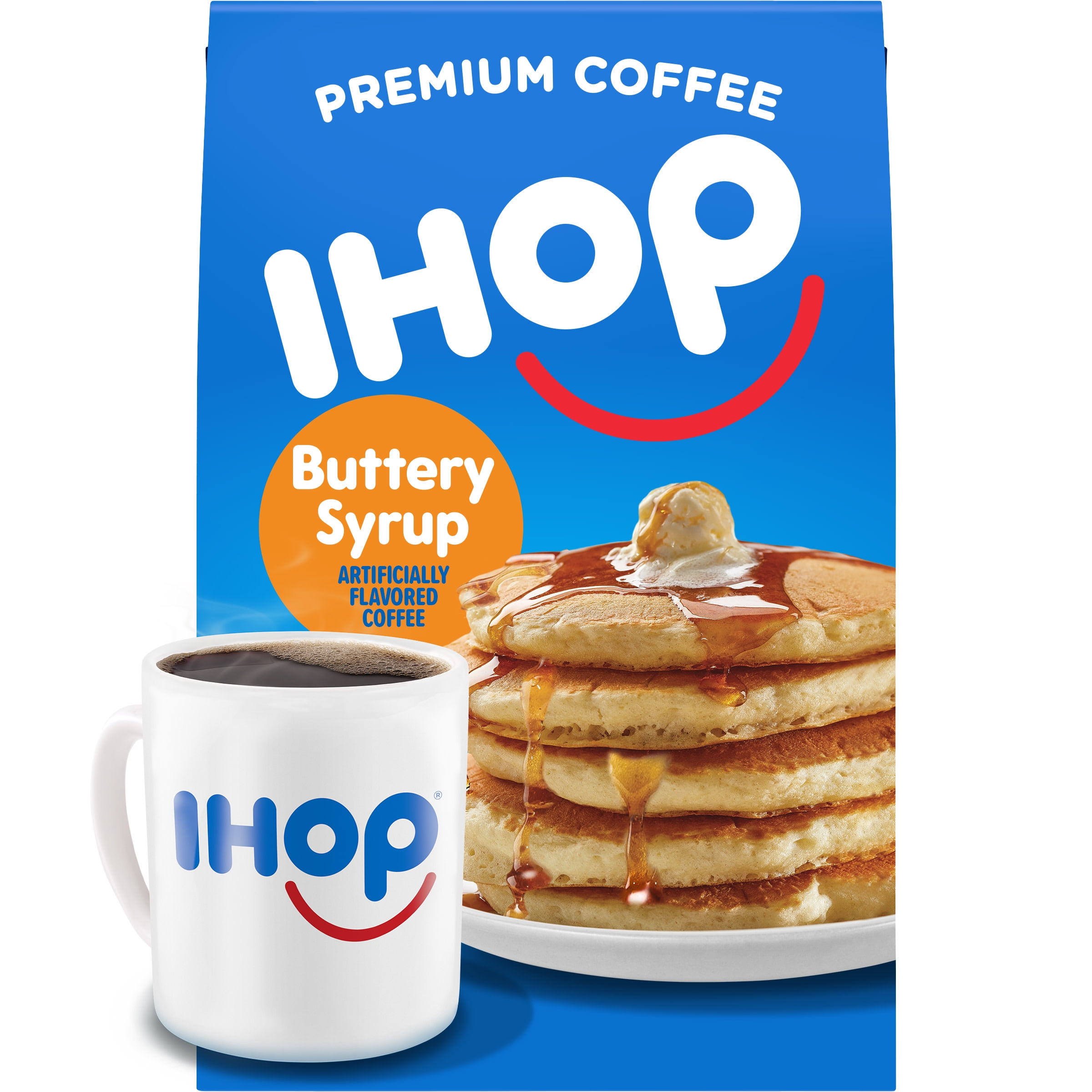 IHOP Buttery Syrup Flavored Ground Coffee, 20 oz Bag