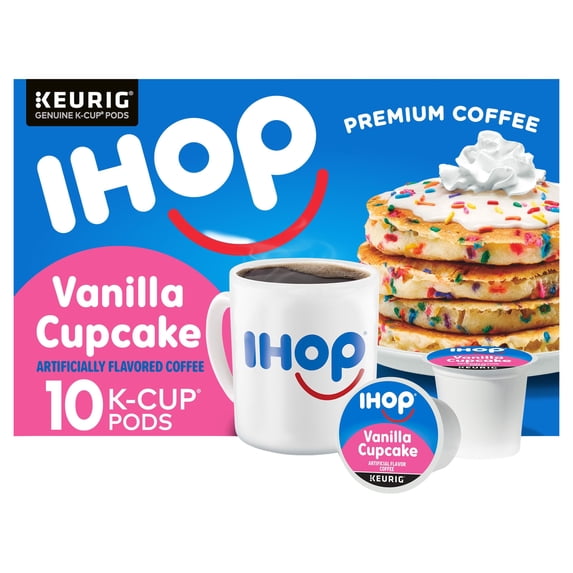 IHOP Vanilla Cupcake Artificially Flavored Keurig K-Cup Coffee Pods, 10 ct Box