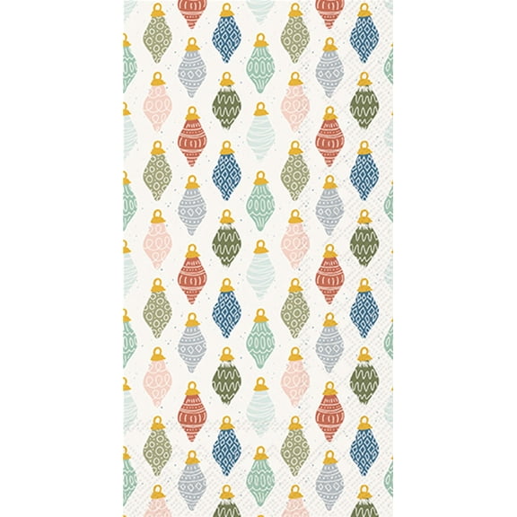 IHR Ideal Home Range Dinner Napkins Disposable 3-Ply Paper Hand Towels, 8.5" x 4.5", Boho Ornaments, 16-Count