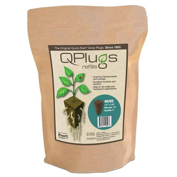 IHT IHTBQ162PSUP72 QPlug 40-40 Stabilized Rooting Media - 72 Count