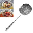 thumbnail image 1 of IHXORA 304 Stainless Steel Colander, Large Mesh Strainer, Kitchen Filter Basket, Thick Long Handle, for Draining Pasta, Straining Vegetables, Frying Oil, Silver, 1pc Stainless Steel Strainer, 1 of 8