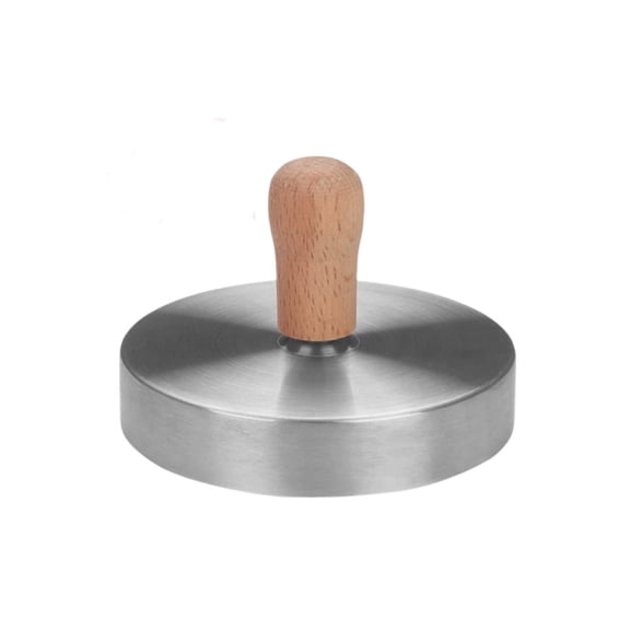 IHXORA 5 Count Round Burger Patty Maker with Non-Stick Surface and Handle, Suitable for Indoor Kitchens, Outdoor Barbecues, and Restaurant Settings