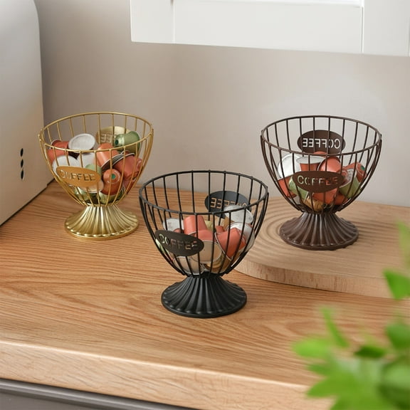 IHXORA Coffee Pod Holder and Organizer, Large Capacity Storage, Durable Plastic Construction, Stackable Design, for Kitchen Countertop, Workspace Break Room, Coffee Station, Black, 1 Pc