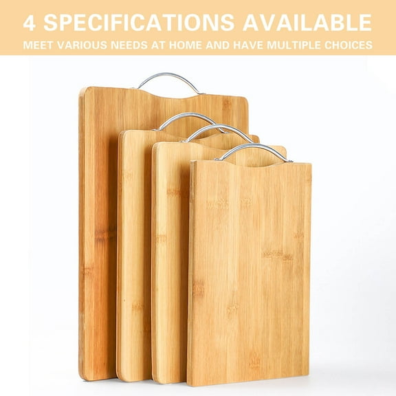 IHXORA Large Bamboo Cutting Board, Carbonized Wood Chopping Block, Thickened Design, 30*20 Cm, for Chinese Kitchens, Food Prep, and Fruit Slicing, 1 Pc