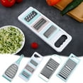 thumbnail image 1 of IHXORA Multifunctional Stainless Steel Grater, Household Kitchen Tool, Vegetable Cutter, Easy Grip Handle, Efficient Shredding, for Meal Prep, Salads, Garnishing, Light Blue, 1 Pc, 1 of 7