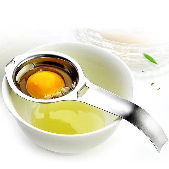 IHXORA Stainless Steel Egg Yolk White Separator, Kitchen Gadget Tool, Easy to Clean, Efficient Liquid Filter, for Home Baking, Cooking, and Food Prep, 1 Pc