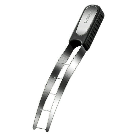 IHXORA Stainless Steel Watermelon Slicer Tool, Fruit Divider, 304 Stainless Steel, Black Handle, for Easy Slicing, Serving, Picnics and Barbecues, 1pc 304 Stainless Steel Watermelon Cutter