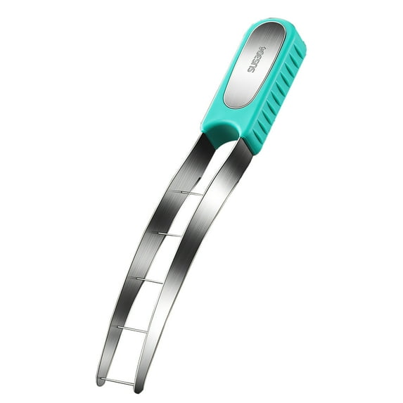IHXORA Stainless Steel Watermelon Slicer Tool, Fruit Divider and Cutter, 304 Stainless Steel, with Green Handle, for Effortless Slicing, Picnics, Bbqs, and Family Gatherings