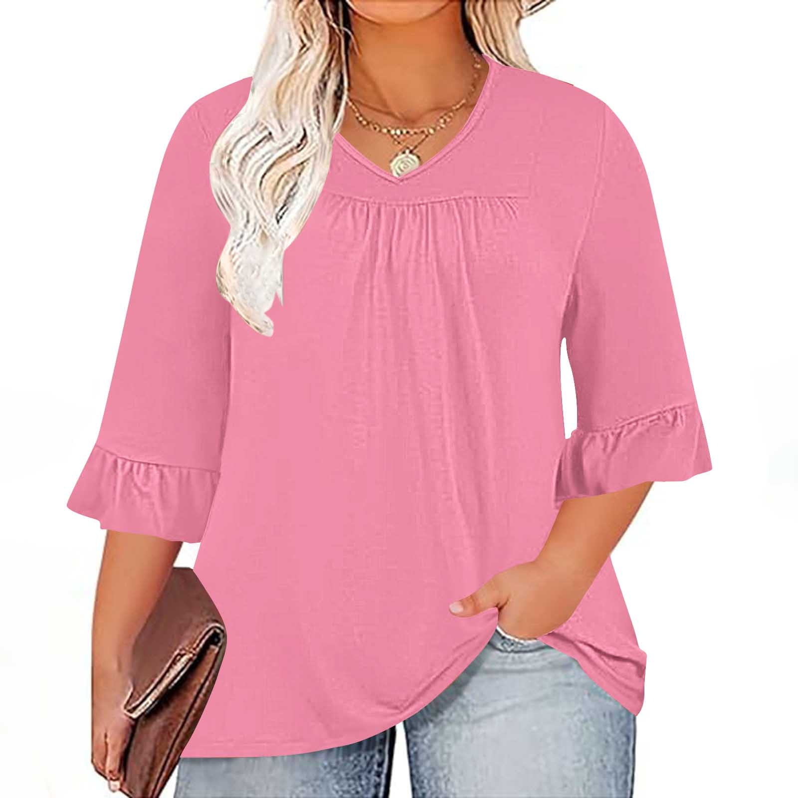 plus size tops with ruffle sleeves